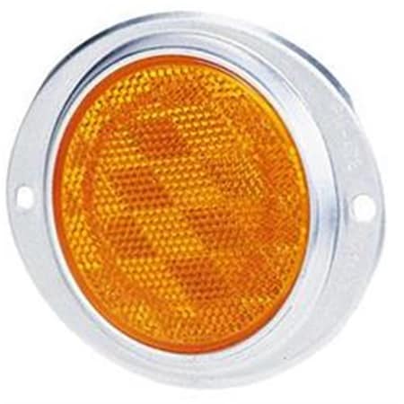 Powerhouse V472A 3 In. Aluminum Oval Reflector - Amber PO3024517